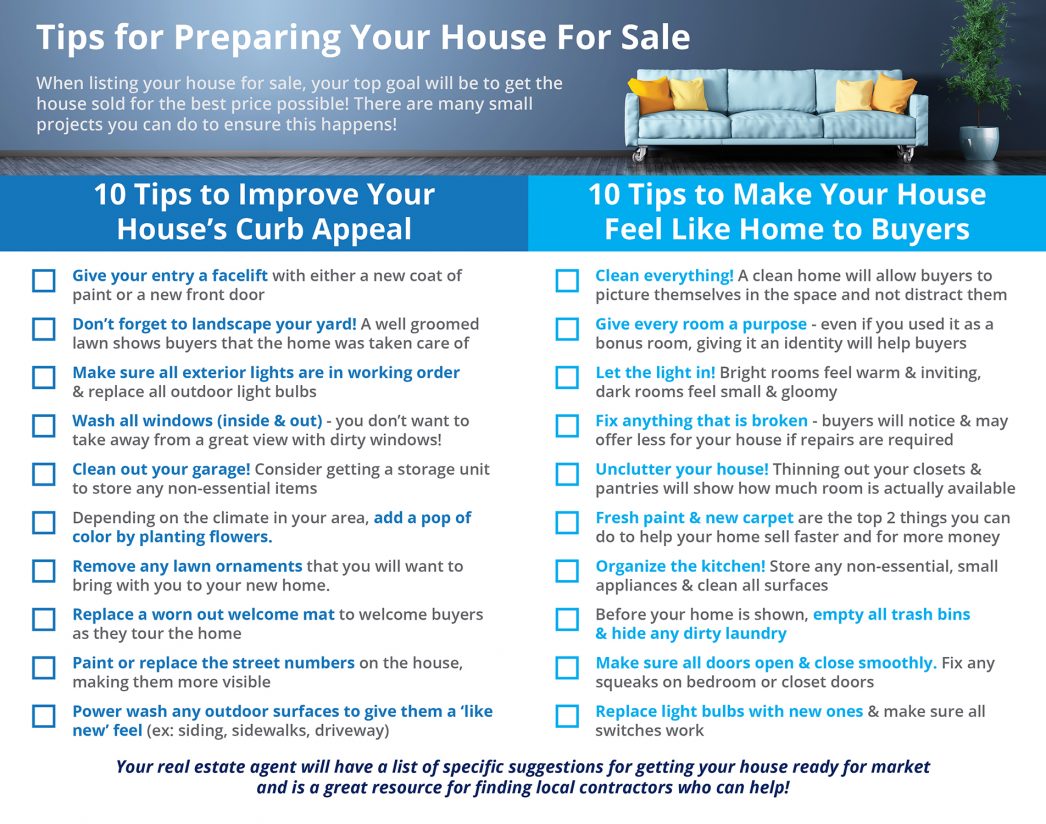 20 Tips for Preparing Your House for Sale [INFOGRAPHIC] | MyKCM